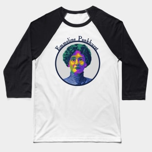 Emmeline Pankhurst Portrait Baseball T-Shirt